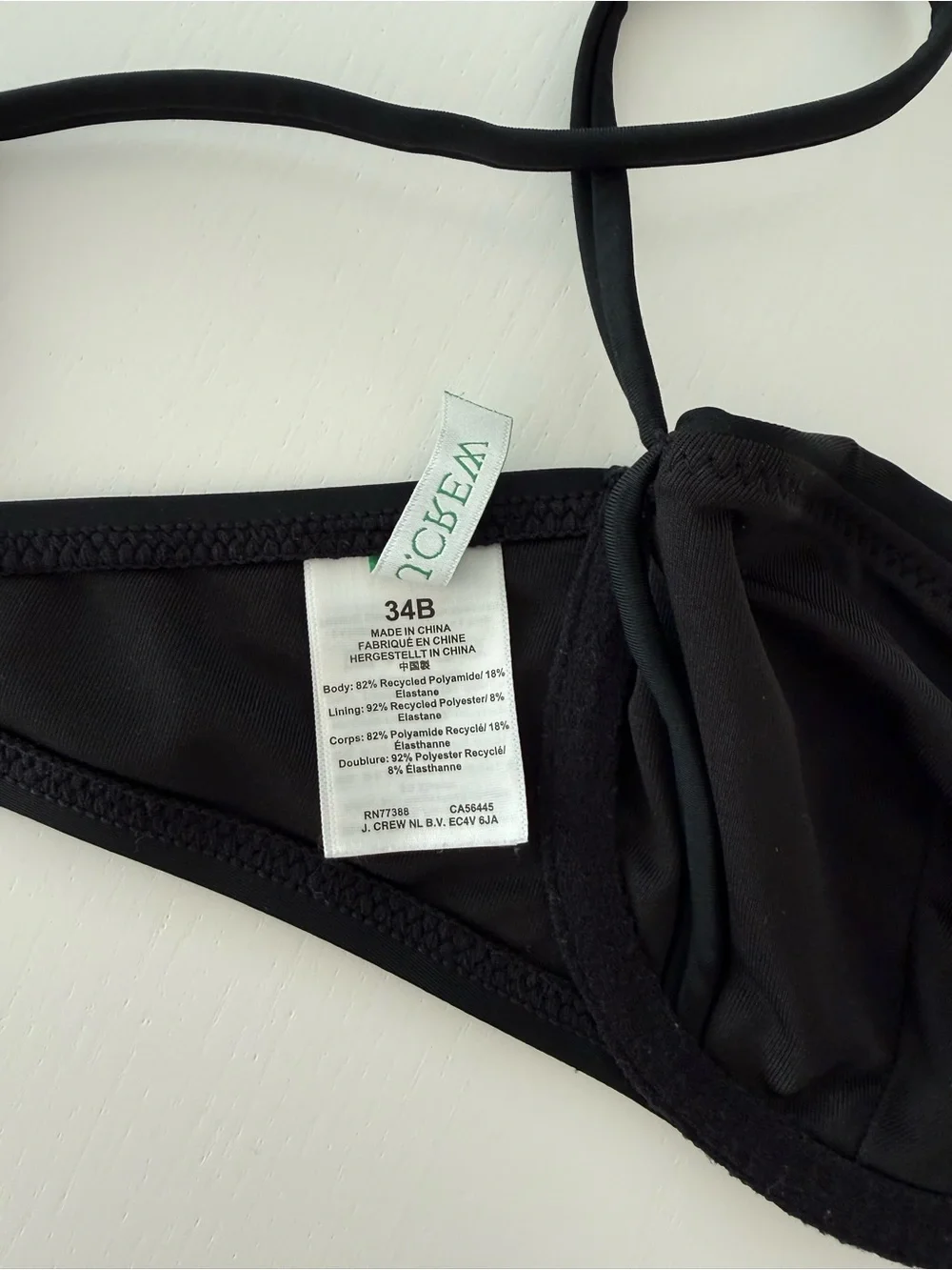 Jcrew Black Underwire Bikini Top